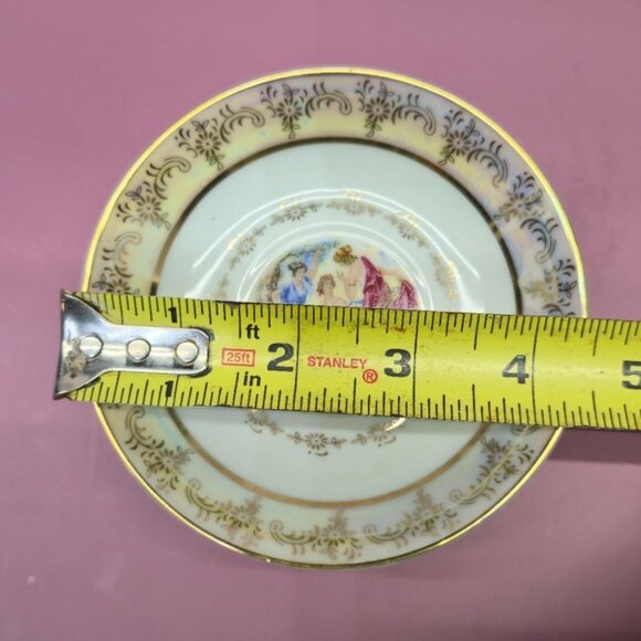 Vintage iridescent Luster ware Porcelain Berry bowls "TheThree Graces" Madonna - Picture 10 of 11